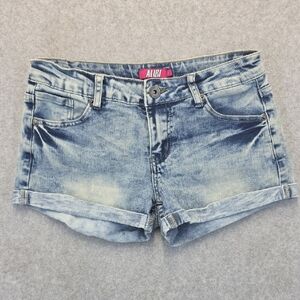 Alibi Acid Wash Denim Shorts Light Wash Cuffed Hem Jean Shorts Size 7